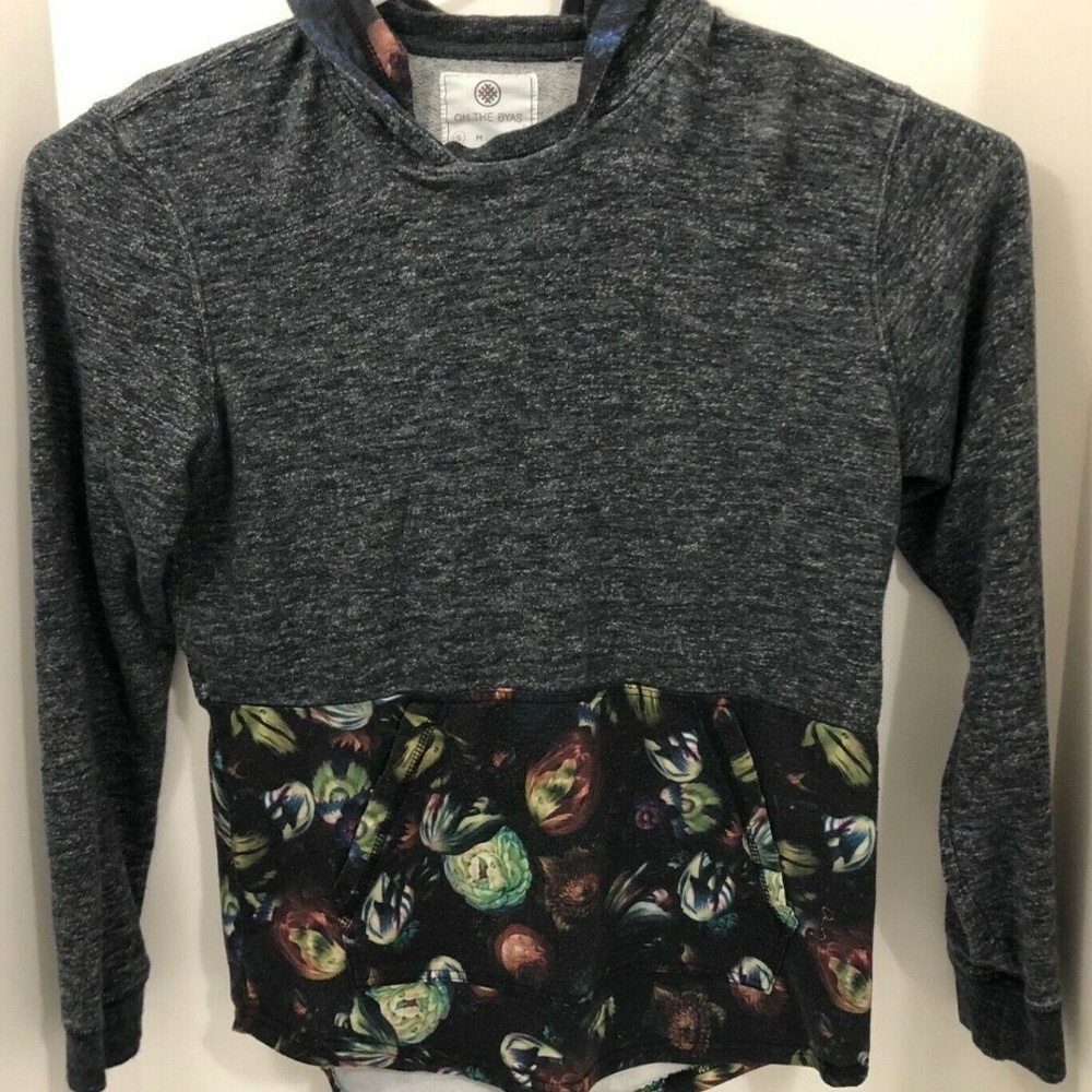 On The Byas Mens Shirt Hoodie Pullover Small Navy